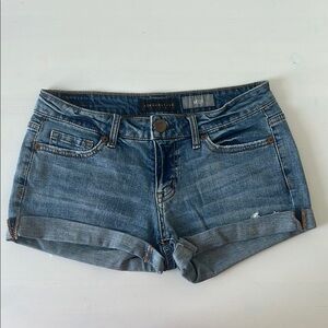 Aeropostale Women's Midi Blue Jean Shorts